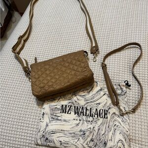 MZ Wallace Brown Textured Crossbody Bag